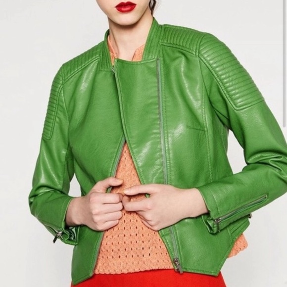 ZARA faux leather Moto Jacket - Picture 2 of 8